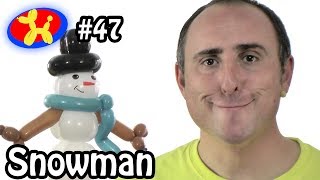 Balloon Snowman  Balloon Animal Lessons 47 [upl. by Imuya]