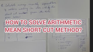 HOW TO SOLVE ARITHMETIC MEAN SHORTCUT METHOD CL11 CH7 MEASURES OF CENTRAL TENDANCY ECONOMICS [upl. by Jillane]