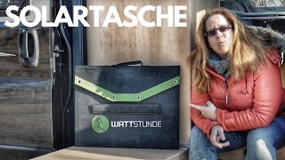 Wattstunde 120wp Mobile Solartasche im Wohnmobil [upl. by Carmela]