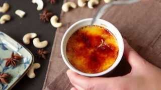 Creme brulée con castañas de cajú y anís [upl. by Gargan]