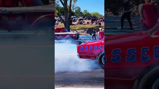 Gassed Up Nova Gasser Smoke Show Burnout at the Nostalgia Drags shorts [upl. by Leona239]