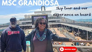 Step Inside the MSC Grandiosa  Cabin Ship Tour and Our Experience [upl. by Burr]