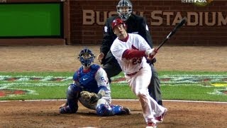 2011 WS Game 6 Freese leads Cardinals comeback [upl. by Atinrev800]