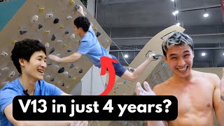 Climbing with 🇰🇷Moonboard Legend HOSEOK LEE [upl. by Eidoow]