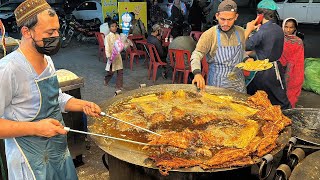 POPULAR MUMBAI MASALA CRISPY FRIED FISH amp DEEP CHICKIEN FRIED AT AMROZ RESTAURANT RAWALPINDI [upl. by Llewxam]