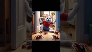 Cockroaches enters Cats home cat cutecat kitten cockroaches shorts viralshorts ytshorts [upl. by Weissmann]