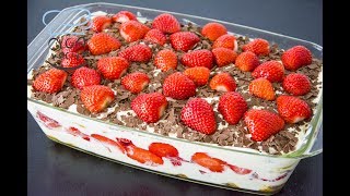 ErdbeerTiramisu  Schichtdessert  No Bake [upl. by Atnauqal]