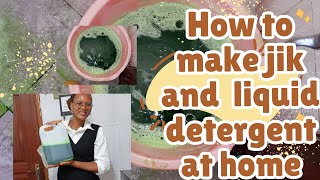 How To Make Jik and Liquid Detergent at Home Easy and First Method motherhood homemaking [upl. by Yelwah]