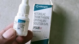 Ketorolac Tromethamine Ophthalmic solution 04 Eye drops Acular LS Use [upl. by Rj]