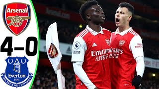 Arsenal vs Everton 40  Goals and Highlights  01032023 [upl. by Enoid490]