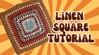 Linen Stitch Square Tutorial Perfect for temperature blankets [upl. by Elga984]