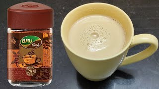 How to make BRU Gold Instant Coffee  BRU Premium Arabica amp Robusta Roasted Beans Coffee [upl. by Prevot]