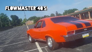 1970 chevy nova Flowmaster 40 series [upl. by Aihsad511]