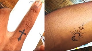 tattoo design with pen  easy tattoo tips [upl. by Sauers653]