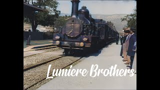 Early Cinema  Lumiére Brothers  Larrivée dun train en gare de La Ciotat 1896 AI Enhanced [upl. by Ymmak]