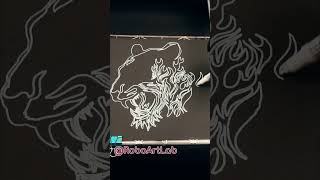 RoboArtLabor  Robot Draw a Fierce lion 🦁🔥nature wildlife jungle africa persian painting fun [upl. by Burdelle]