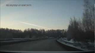 Chelyabinsk Russia Meteor with explosion as it enters atmosphere if sound was as fast as light [upl. by Alexio]