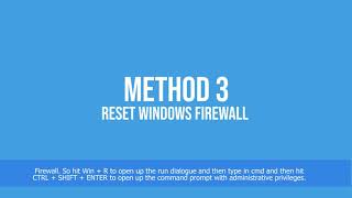 Fix Windows Defender Firewall Error Code 0x6d9 [upl. by Ijar]