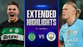 Sporting CP vs Man City Extended Highlights  UCL League Phase MD 4  CBS Sports Golazo [upl. by Zednanreh798]