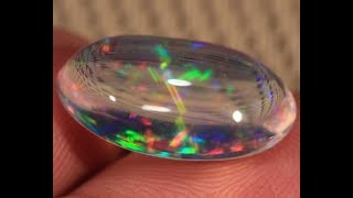 AUSTRALIAN WATER OPAL  FIRE OPAL  RAINBOW OPAL WATER SIP [upl. by Meelas]