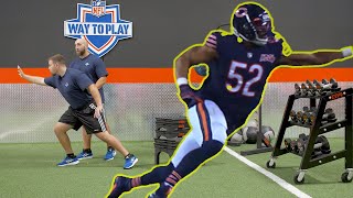 DLine Drills Mastering Khalil Macks Long Arm Pass Rush  Way to Play [upl. by Ecikram]