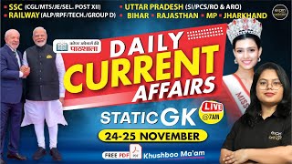 2425 November Current Affairs 2024 Daily Current Affairs  GK Questions amp Answers [upl. by Tnecnivleahcim]