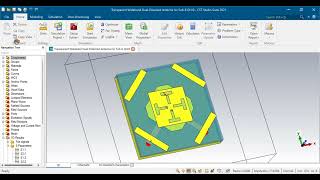 transparent wideband dual polarized antenna for sub 6GHz CST [upl. by Neyuh904]