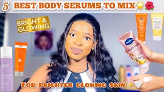 5 BEST BODY SERUMS FOR BRIGHTER GLOWING SKIN The Best Serum For Brightening  How To Use Body Serum [upl. by Nazus888]