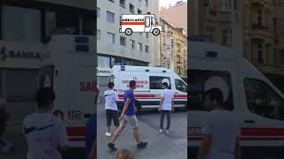 İstanbulda çok hızlı geçen ambulans shorts [upl. by Leynwad645]