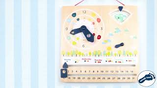 Lerntafel Educate  Learning Board Educate  Bildungsstarke Lernuhr amp Kalender  small foot [upl. by Nohtanoj337]