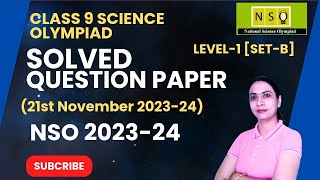 Class 9 NSO 202324 Level 1 Question Paper With Complete Solution  NSO 202323  SETB Paper [upl. by Amaras]