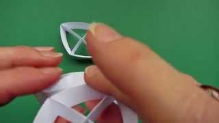 sliceform  papercraft  kusudama  15 great circles  tutorial  dutchpapergirl [upl. by Nelaf]