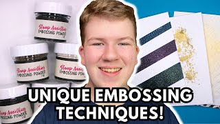 Embossing Powder  THREE Techniques You NEED to Try [upl. by Nesbitt]