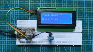 🟢 CET0003 ESP8266 DHT11 I2C LCD Interfacing [upl. by Eeneg]