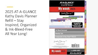 2025 ATAGLANCE Kathy Davis Planner Refill– Stay Inspired Organized amp InkBleedFree All Year Long [upl. by Thamora]