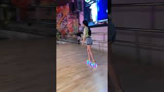 girl unique skating with bilionera song bilionera skating skater bts btsarmy song shorts [upl. by Gilda895]