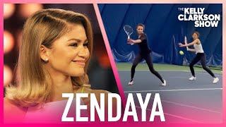 Zendaya Reacts To Hilarious Challengers Training Video With Tennis Stunt Double [upl. by Sigfrid683]