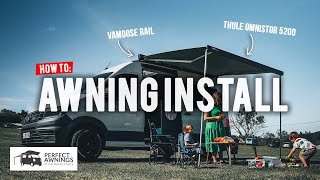 Vamoose amp Thule Omnistor Awning Install  VW Crafter Camper Conversion [upl. by Sardse]