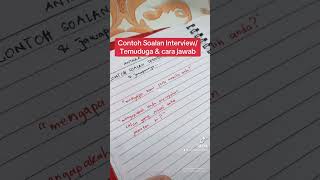 CONTOH SOALAN TEMUDUGA dan CARA JAWAB  TIPS TEMUDUGA part 1 shorts [upl. by Iffar330]