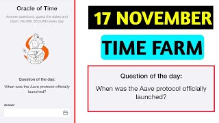 Time Farm Answer Today  Time Farm Oracle of Time 17 November  Time Farm Oracle Question of the day [upl. by Annoya]