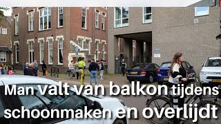 Man overlijdt na val van balkon tijdens schoonmaken in Tiel [upl. by Kippie]