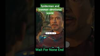 Spiderman and Ironman emotional scene marvelstudioshindi [upl. by Lenrad]