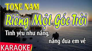 Karaoke Riêng Một Góc Trời Tone Nam  Thái Tài [upl. by Marylin]