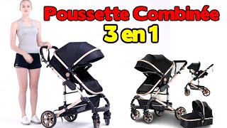 Poussette Combinée 3 en 1 Poussette Citadine Landau Poussette Canne Système de Voyage pour Bébé [upl. by Olfe]