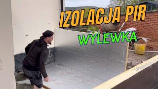 Izolacja podłogi płytami PIR Wylewka  murowanie [upl. by Aleacin]