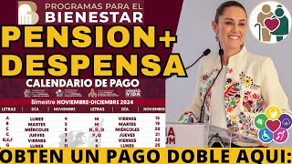 🚨PENSION  DESPENSA AUMENTAN APOYOS CLAUDIA DARA AGUINALDO 40 DIAS PENSION IMSS ISSSTE➕WALMART [upl. by Melva]