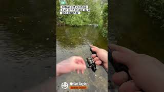 Ultralight casting Fun with micro in line spinner fishing fishingknots bassfishing mancing [upl. by Lias]