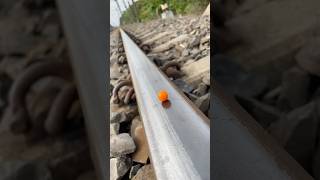 Train vs orange ball 🍊shorts train orange ball viralvideo [upl. by Rim]