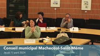 Conseil municipal MachecoulSaintMême [upl. by Fredericka]