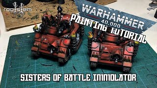 Sisters of Battle Immolator  Bloody Rose Painting Tutorial [upl. by Egdamlat]